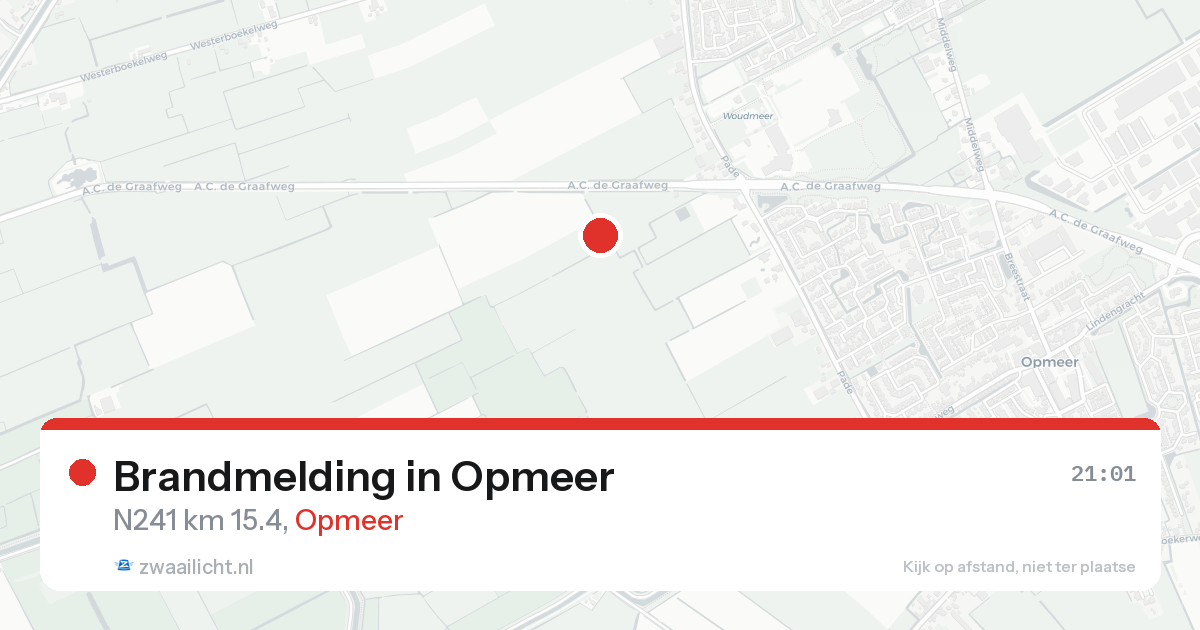 Brandmelding in Opmeer — 9 aug 2026