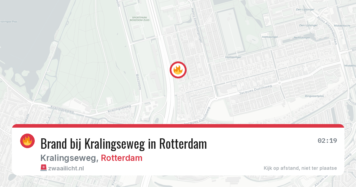 Brand bij Kralingseweg in Rotterdam — 12 aug 2026