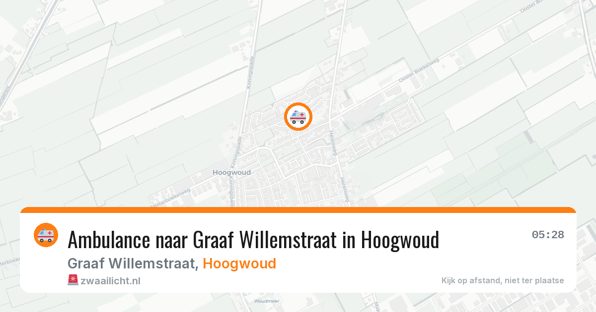 Ambulance naar Graaf Willemstraat in Hoogwoud — 12 aug 2026
