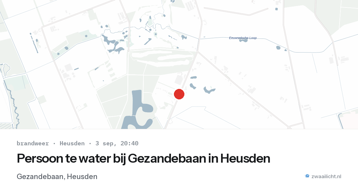 Persoon te water bij Gezandebaan in Heusden — 3 sep 2026