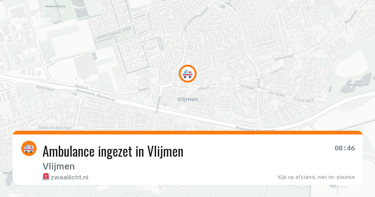Ambulance ingezet in Vlijmen — 31 jul 2026