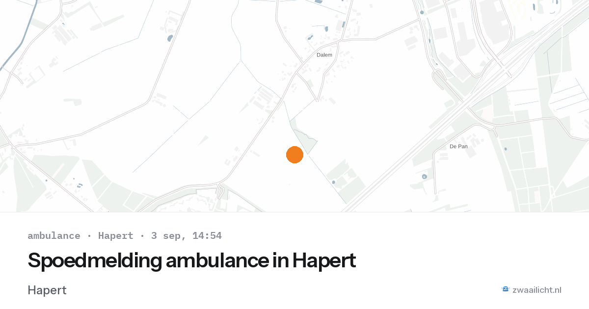 Spoedmelding ambulance in Hapert — 3 sep 2026