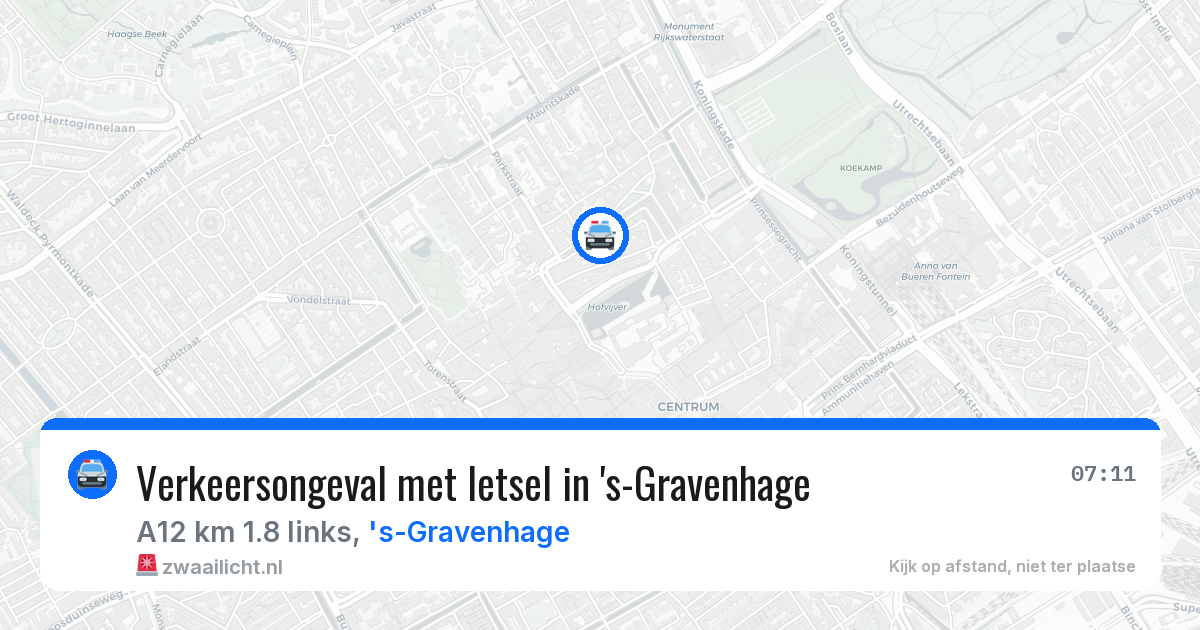 Verkeersongeval met letsel in 's-Gravenhage — 24 jun 2026