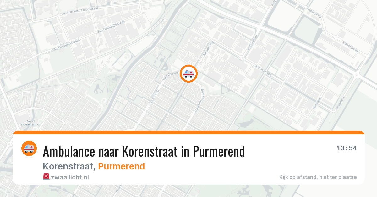 Ambulance naar Korenstraat in Purmerend — 18 jul 2026