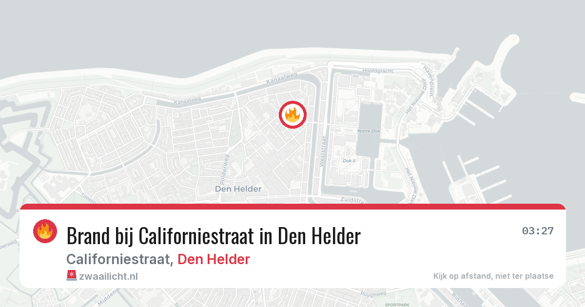 Brand bij Californiestraat in Den Helder — 17 mei 2026