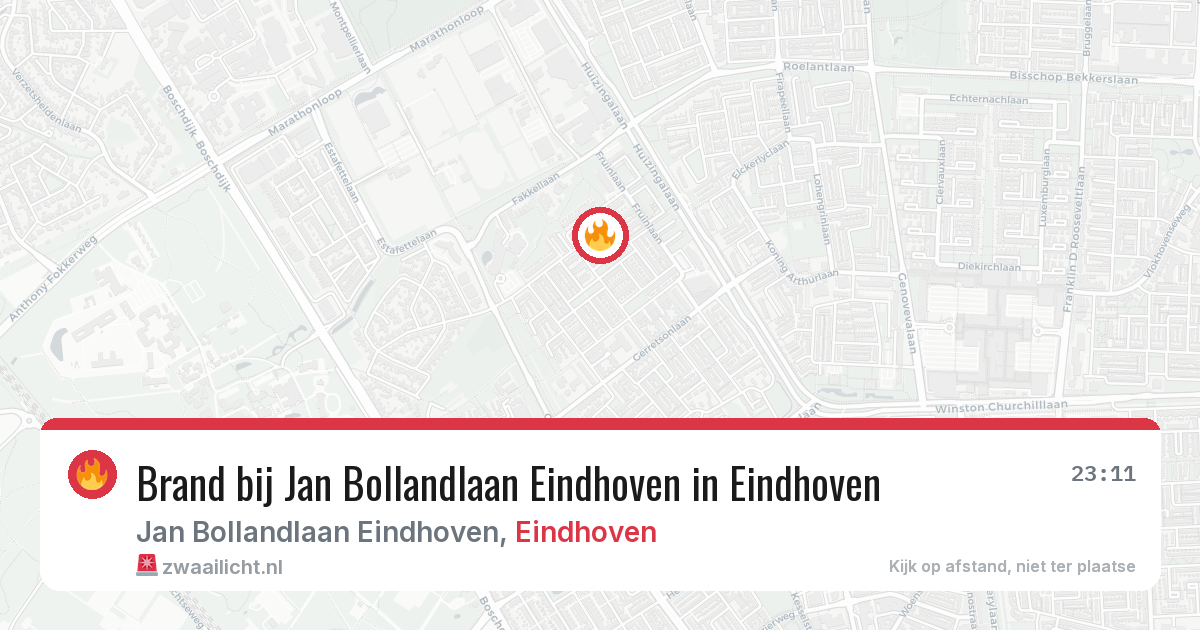 Brand bij Jan Bollandlaan Eindhoven in Eindhoven — 20 jun 2026