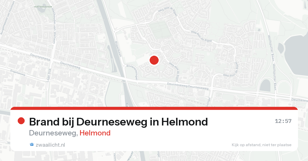 Brand bij Deurneseweg in Helmond — 22 aug 2026