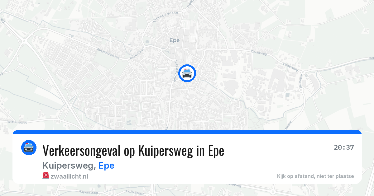 Verkeersongeval op Kuipersweg in Epe — 15 jun 2026