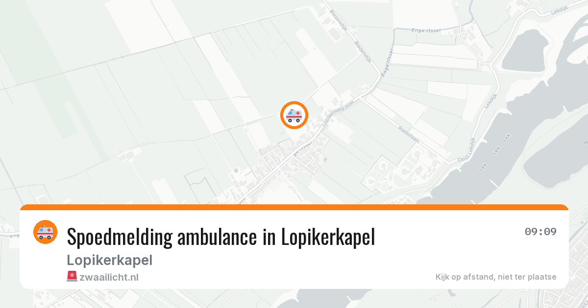 Spoedmelding ambulance in Lopikerkapel — 8 aug 2026