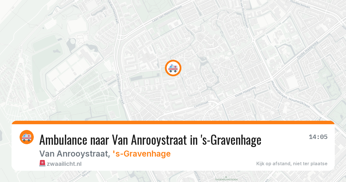 Ambulance naar Van Anrooystraat in 's-Gravenhage — 6 jul 2026