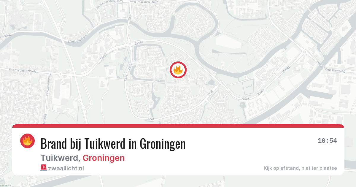 Brand bij Tuikwerd in Groningen — 20 jun 2026