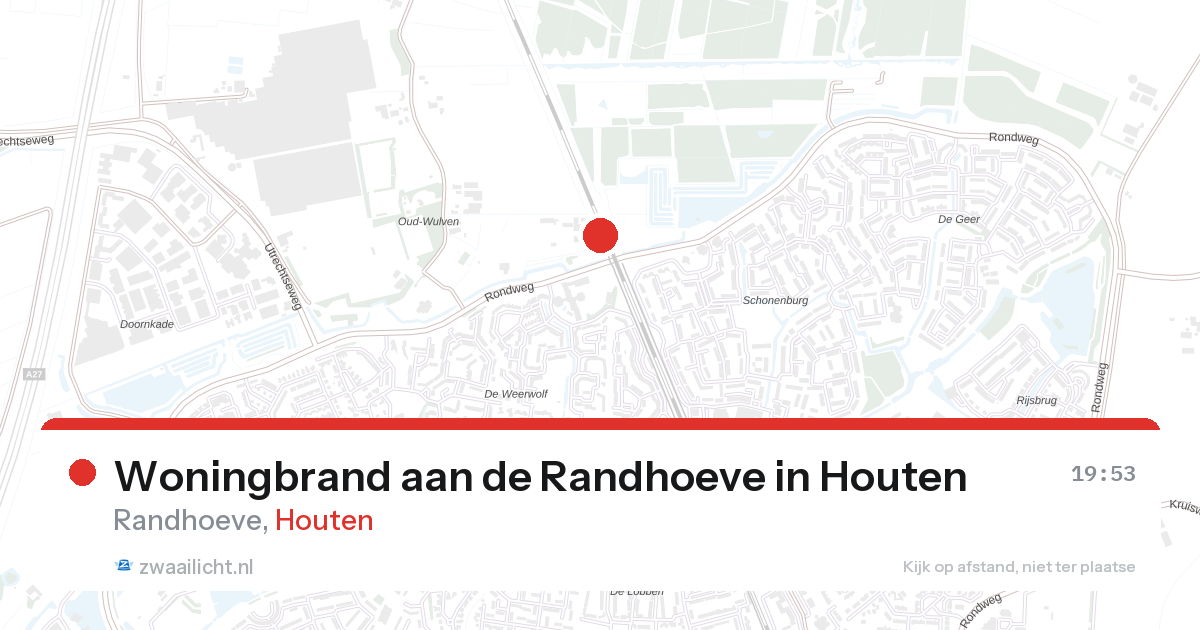Woningbrand aan de Randhoeve in Houten — 23 feb 2026
