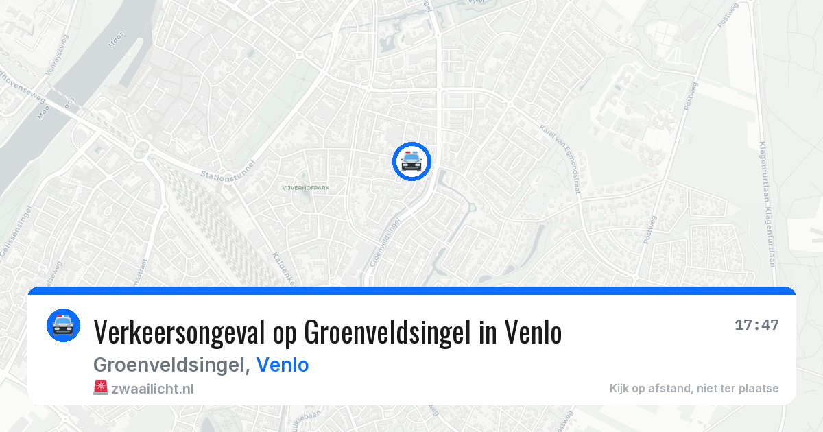 Verkeersongeval op Groenveldsingel in Venlo — 16 apr 2026