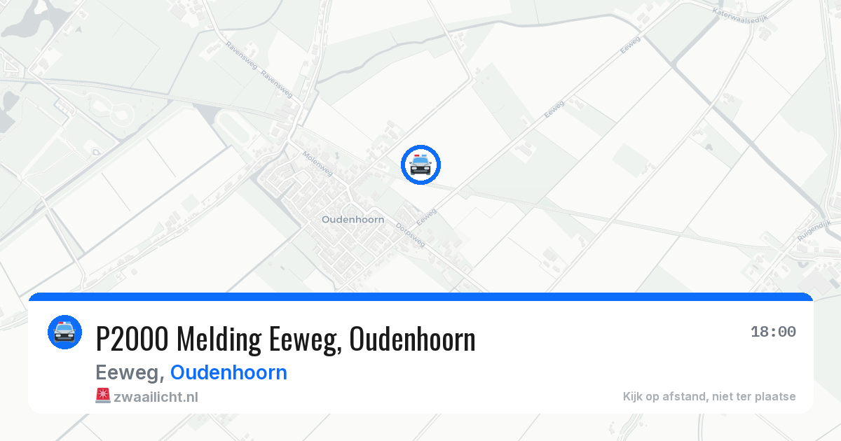 P2000 Melding Eeweg, Oudenhoorn — 19 jun 2026