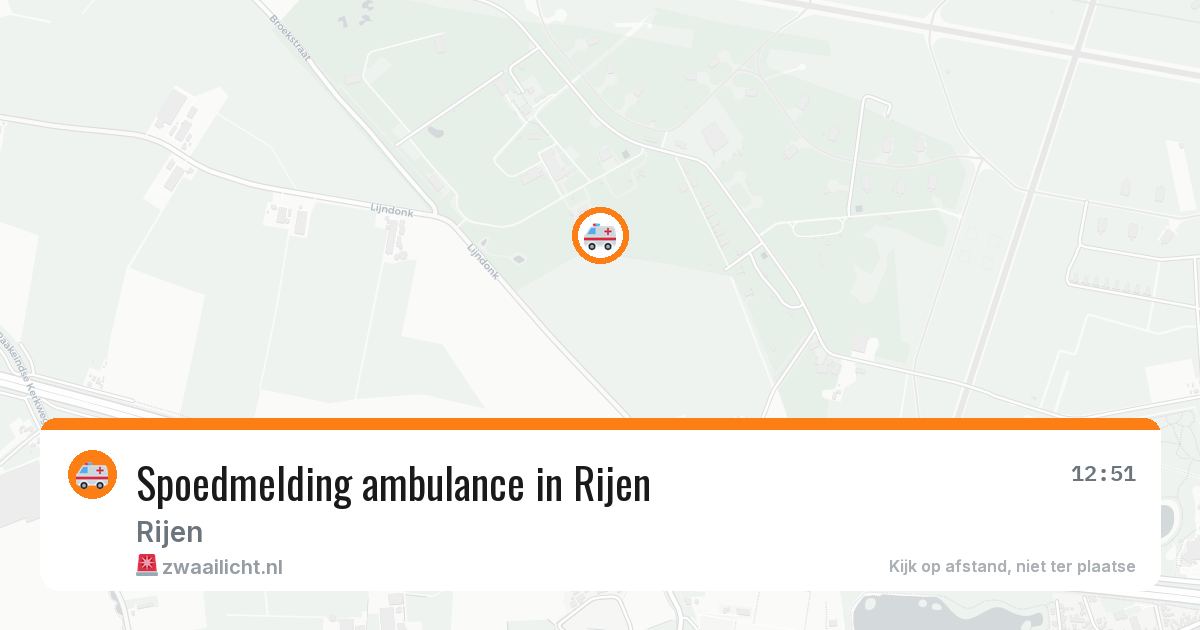 Spoedmelding ambulance in Rijen — 13 aug 2026
