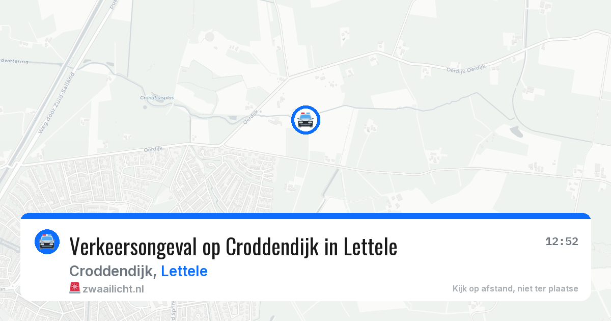 Verkeersongeval op Croddendijk in Lettele — 22 jan 2026
