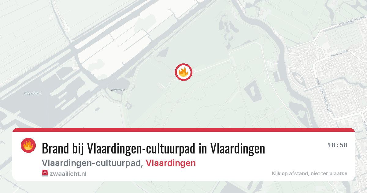 Brand bij Vlaardingen-cultuurpad in Vlaardingen — 11 aug 2026