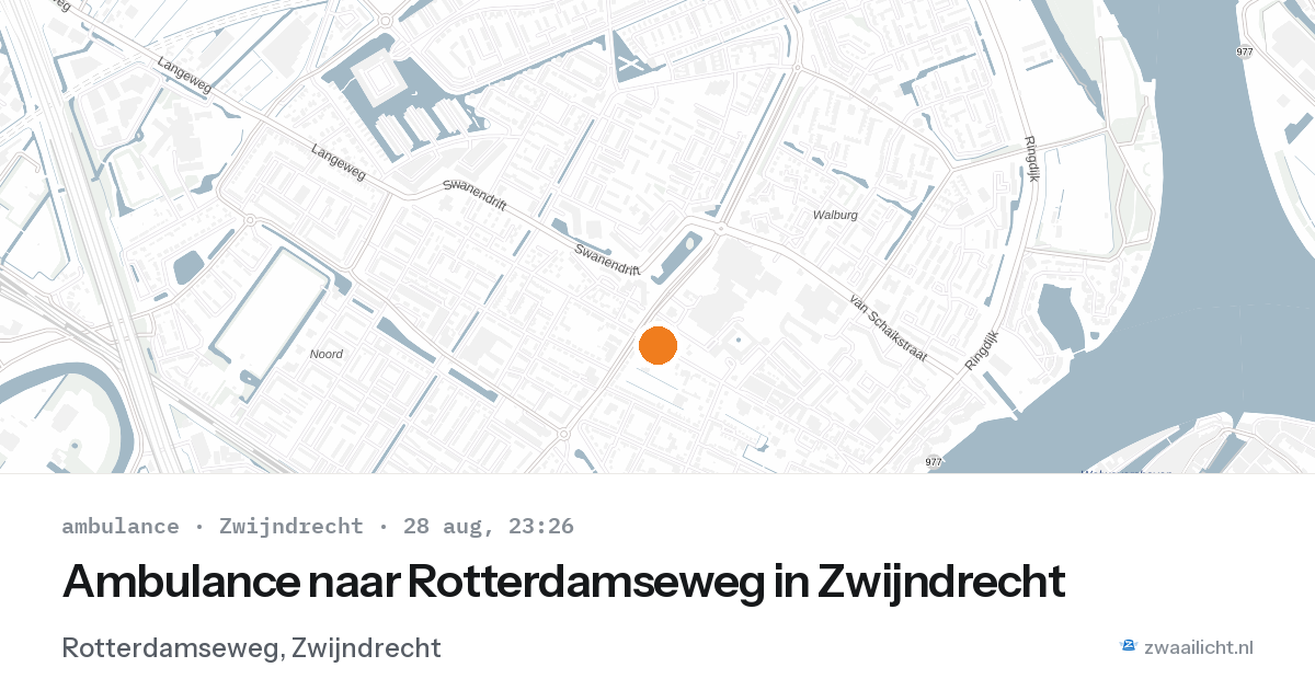 Ambulance naar Rotterdamseweg in Zwijndrecht — 28 aug 2026
