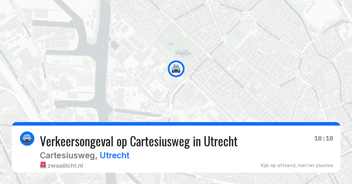 Verkeersongeval op Cartesiusweg in Utrecht — 27 mrt 2026