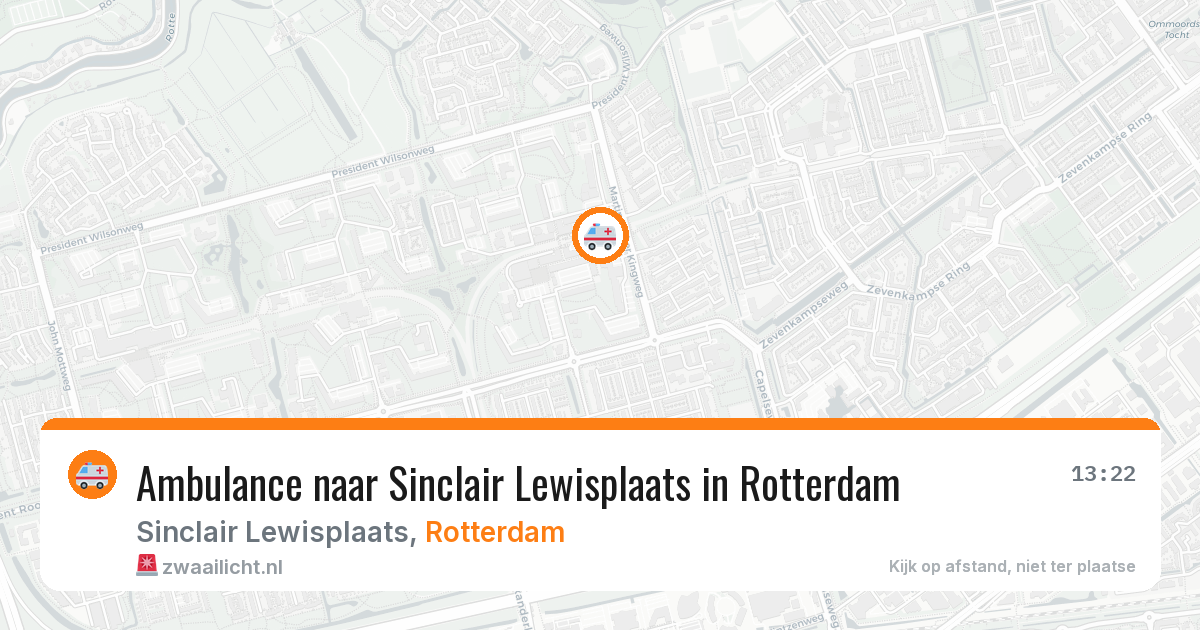 Ambulance naar Sinclair Lewisplaats in Rotterdam — 2 aug 2026