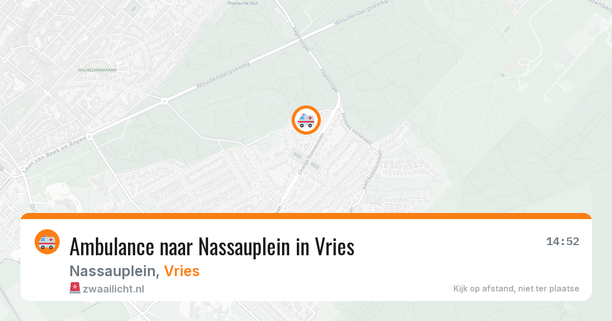 Ambulance naar Nassauplein in Vries — 26 mrt 2026