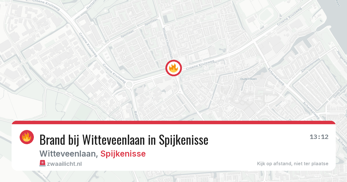 Brand bij Witteveenlaan in Spijkenisse — 16 jun 2026