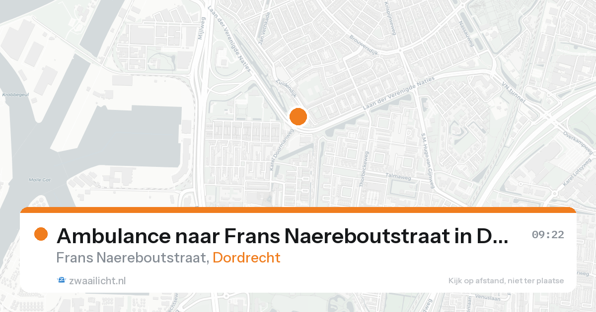 Ambulance naar Frans Naereboutstraat in Dordrecht — 26 aug 2026