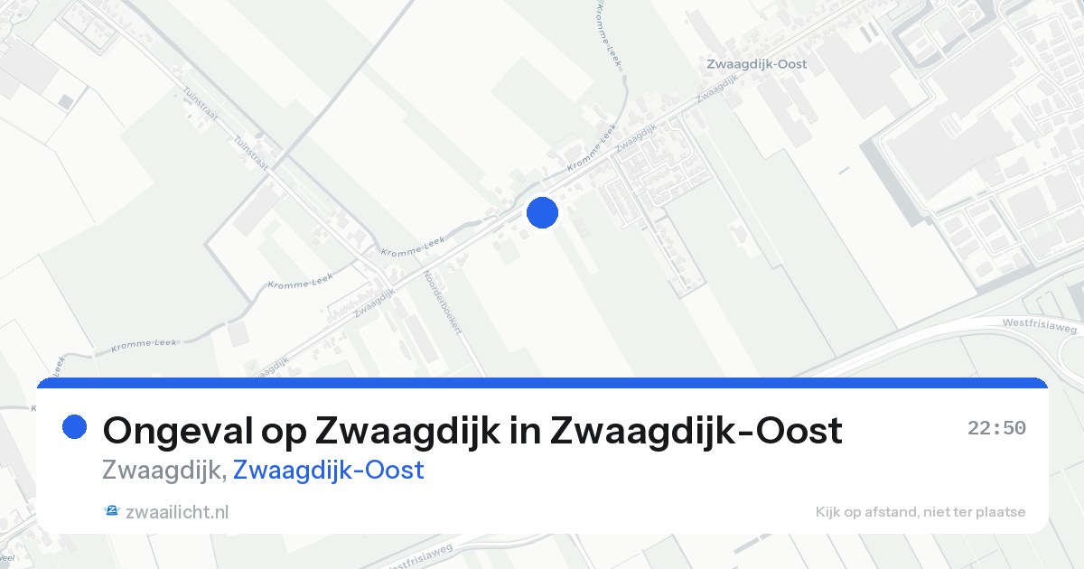 Ongeval op Zwaagdijk in Zwaagdijk-Oost — 16 aug 2026