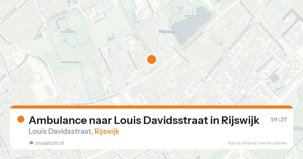 Ambulance naar Louis Davidsstraat in Rijswijk — 19 aug 2026