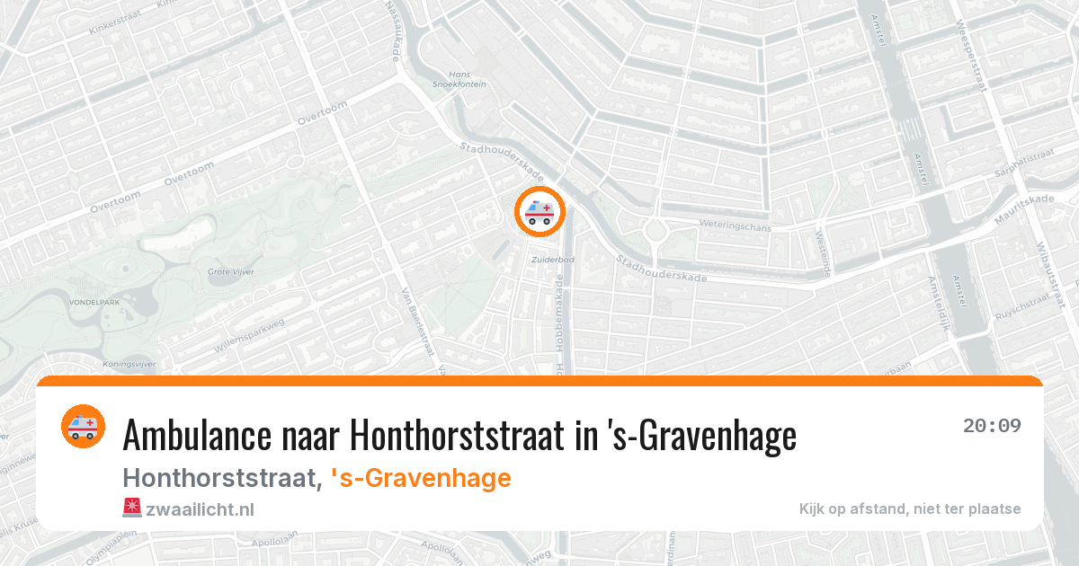 Ambulance naar Honthorststraat in 's-Gravenhage — 24 mrt 2026