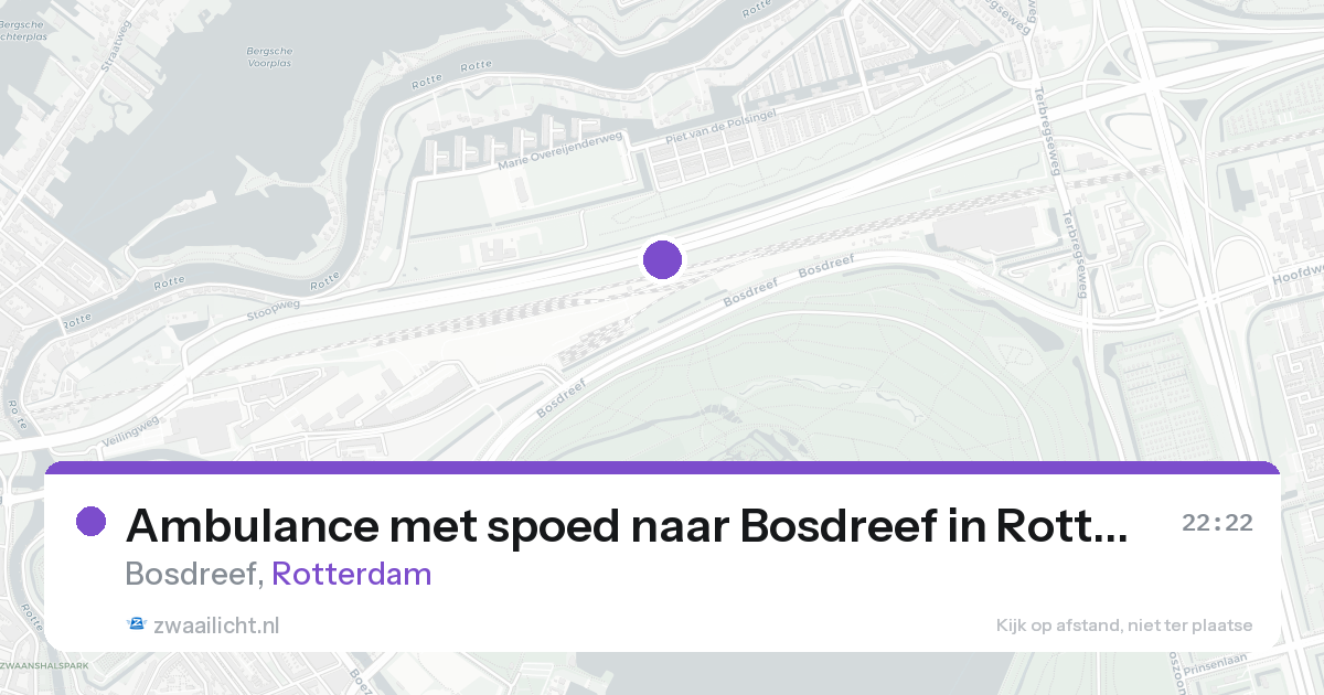 Ambulance met spoed naar Bosdreef in Rotterdam — 15 aug 2026