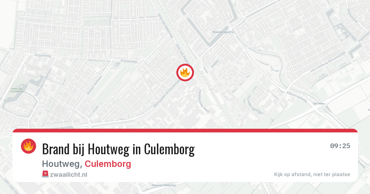 Brand bij Houtweg in Culemborg — 26 jun 2026