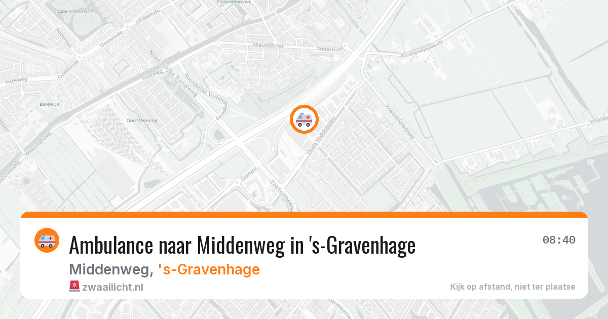 Ambulance naar Middenweg in 's-Gravenhage — 10 aug 2026