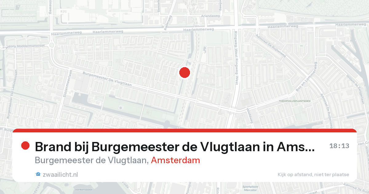 Brand bij Burgemeester de Vlugtlaan in Amsterdam — 25 jul 2026