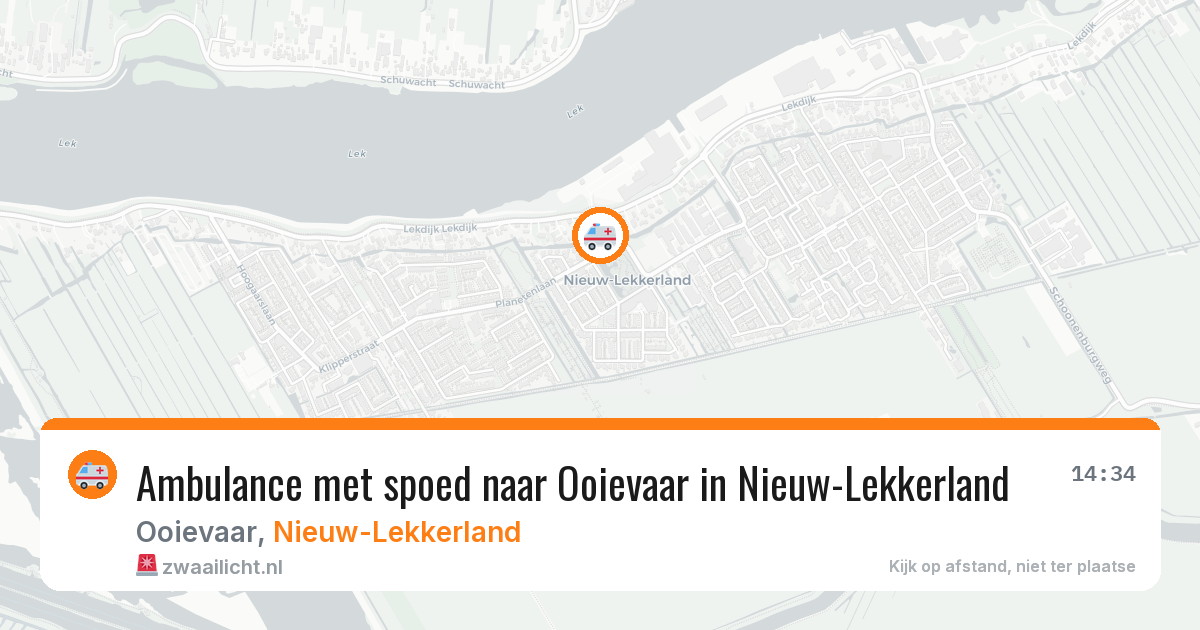 Ambulance met spoed naar Ooievaar in Nieuw-Lekkerland — 12 jun 2026