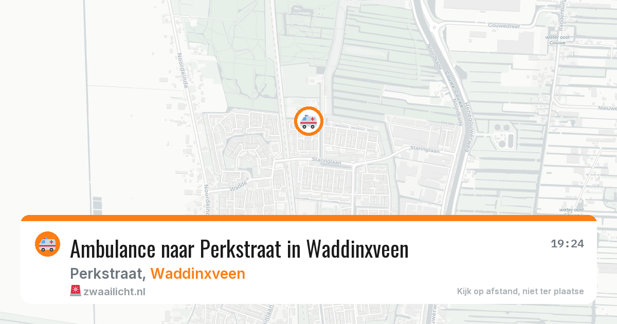 Ambulance naar Perkstraat in Waddinxveen — 29 jun 2026