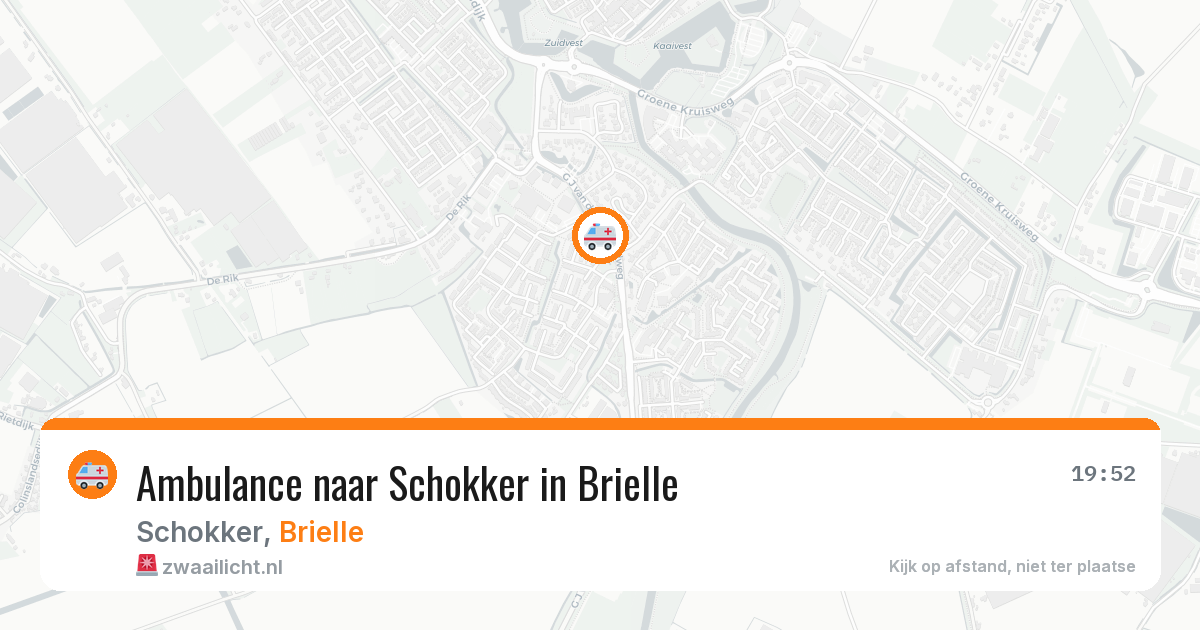 Ambulance naar Schokker in Brielle — 13 aug 2026