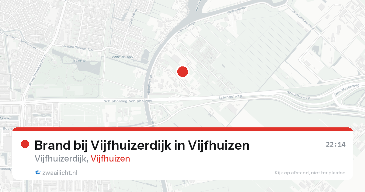 Brand bij Vijfhuizerdijk in Vijfhuizen — 24 aug 2026