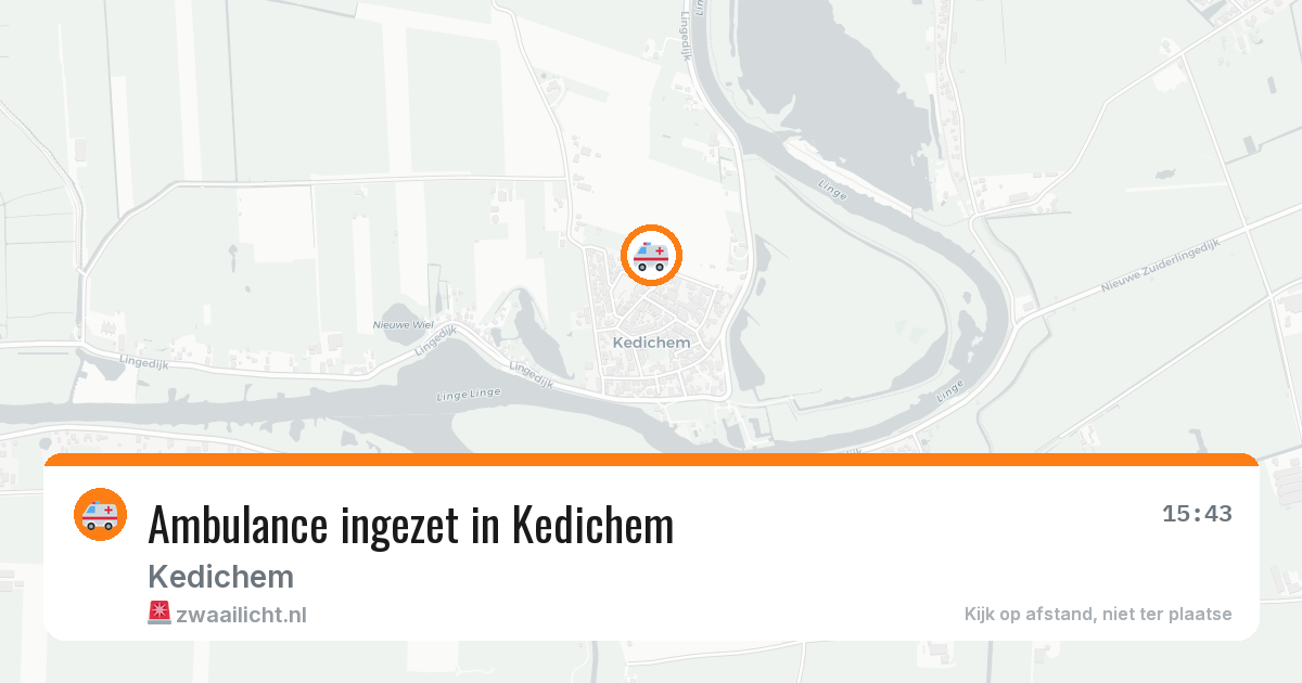 Ambulance ingezet in Kedichem — 22 mrt 2026