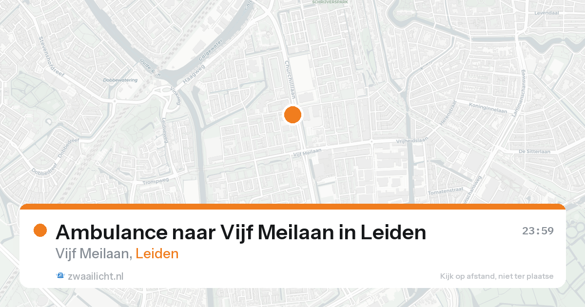 Ambulance naar Vijf Meilaan in Leiden — 22 aug 2026