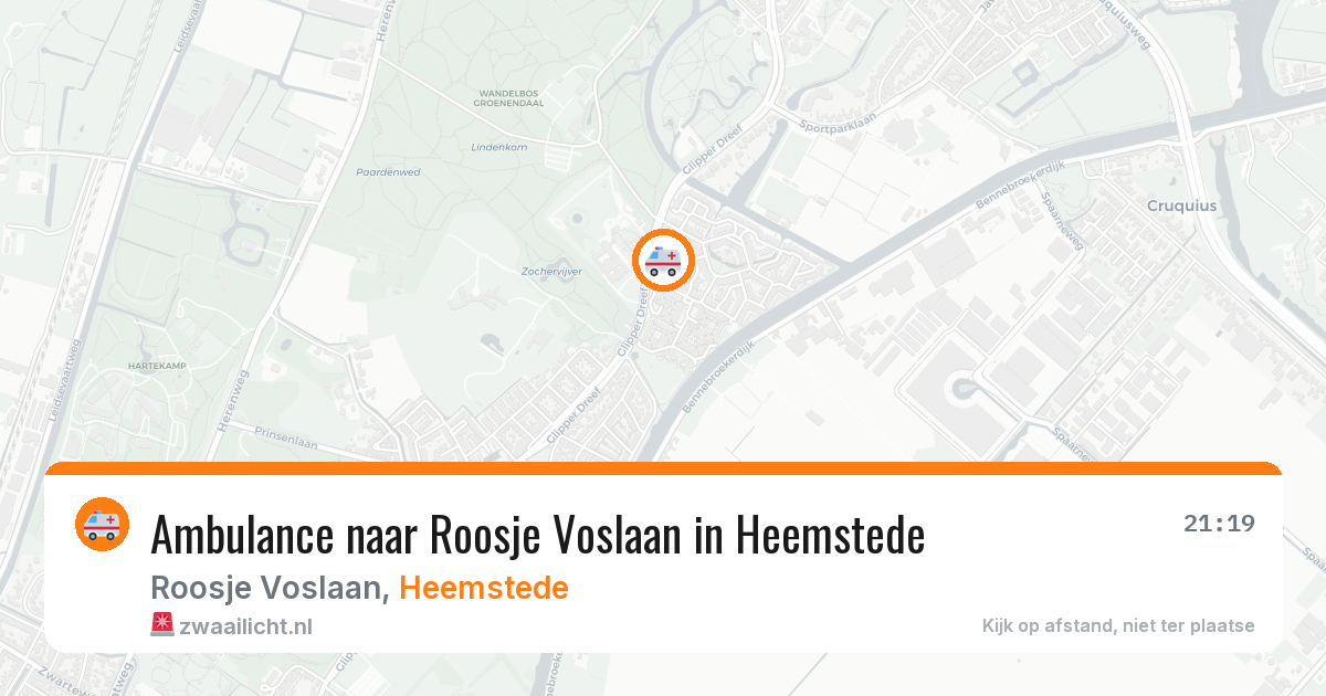Ambulance naar Roosje Voslaan in Heemstede — 19 jul 2026