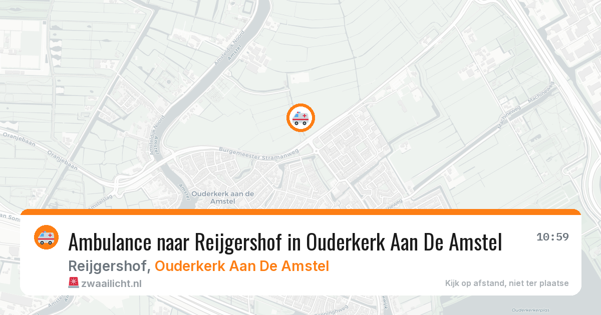 Ambulance naar Reijgershof in Ouderkerk Aan De Amstel — 18 jul 2026