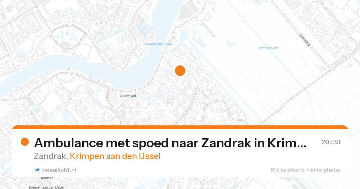 Ambulance met spoed naar Zandrak in Krimpen aan den IJssel — 27 aug 2026