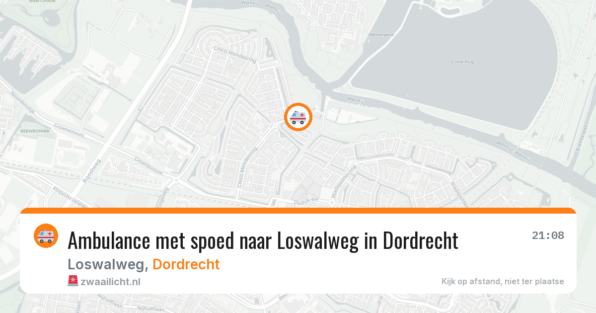 Ambulance met spoed naar Loswalweg in Dordrecht — 11 jun 2026