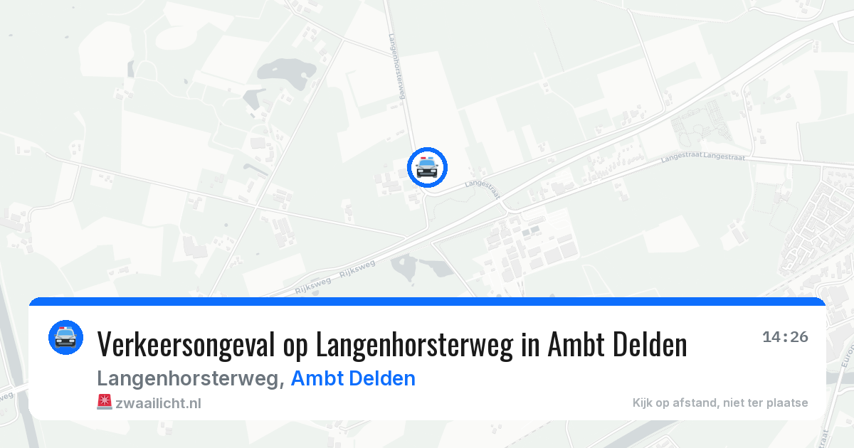 Verkeersongeval op Langenhorsterweg in Ambt Delden — 7 jul 2026