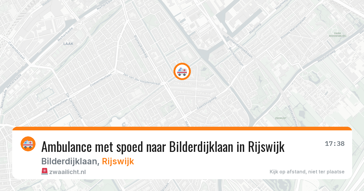 Ambulance met spoed naar Bilderdijklaan in Rijswijk — 28 jul 2026