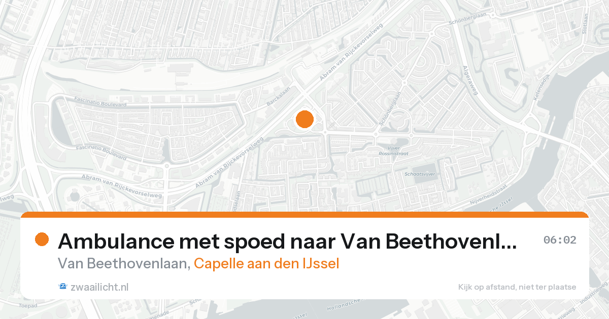 Ambulance met spoed naar Van Beethovenlaan in Capelle aan den IJssel — 22 aug 2026