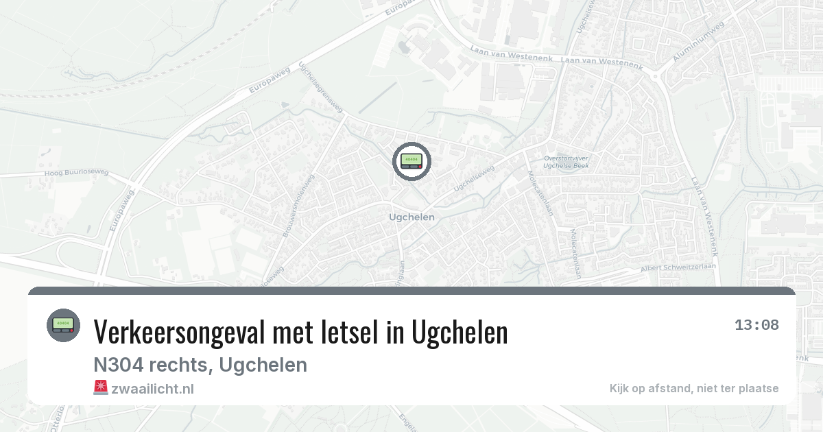 Verkeersongeval met letsel in Ugchelen — 25 mrt 2026