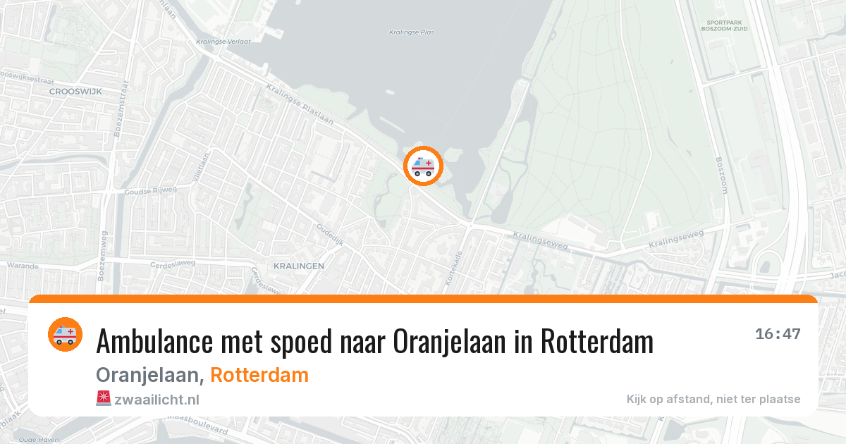 Ambulance met spoed naar Oranjelaan in Rotterdam — 12 apr 2026