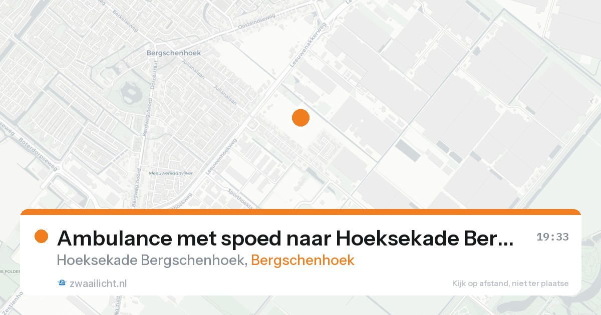 Ambulance met spoed naar Hoeksekade Bergschenhoek in Bergschenhoek — 7 feb 2026